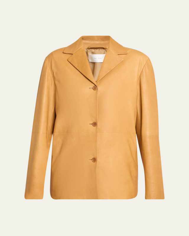 Fabian Single-Breasted Leather Jacket